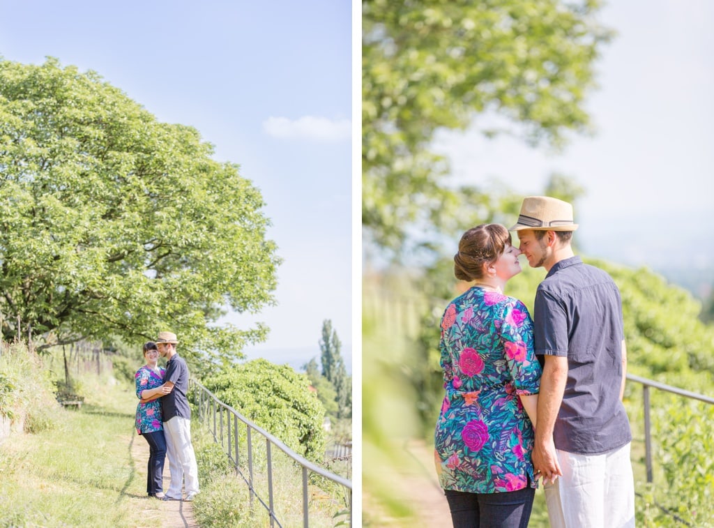 Buntes & sommerliches Verlobungsshooting im Rhododendronhain und Weinberg in Dresden