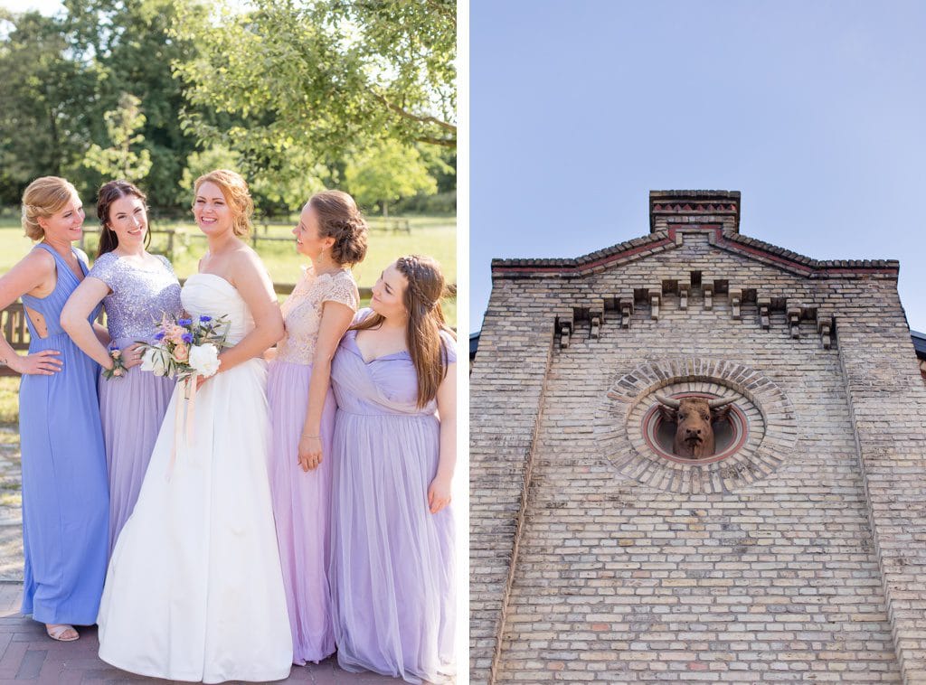 Stylische Geometrie & Kupfer Hochzeit von Cynthia und Basti im Ochsenstall des Gutshof Britz