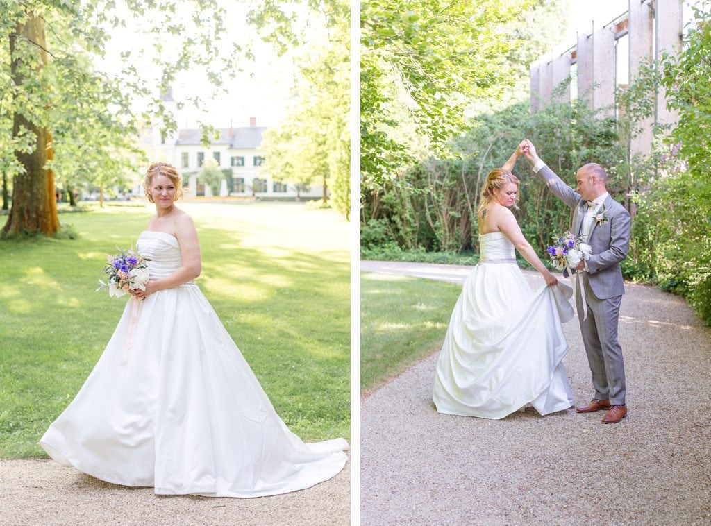 Stylische Geometrie & Kupfer Hochzeit von Cynthia und Basti im Ochsenstall des Gutshof Britz