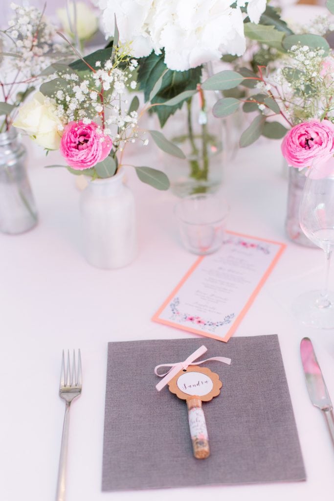 Blumensamen als Gastgeschenk getreu dem Hochzeitsmotto