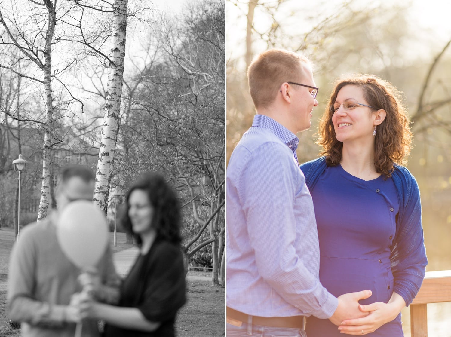 Schwangerschaftsshooting im Stadtpark Steglitz mit Sophia und Sebastian