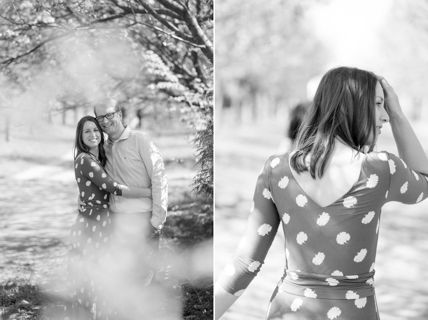 Verlobungsshooting Svenja und Felix in Kirschblüten in Berlin