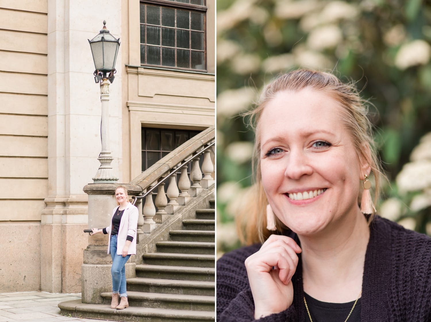 Portrait Aufnahmen mit Jennifer Thomas Fotografie in Berlin auf dem Gendarmenmarkt