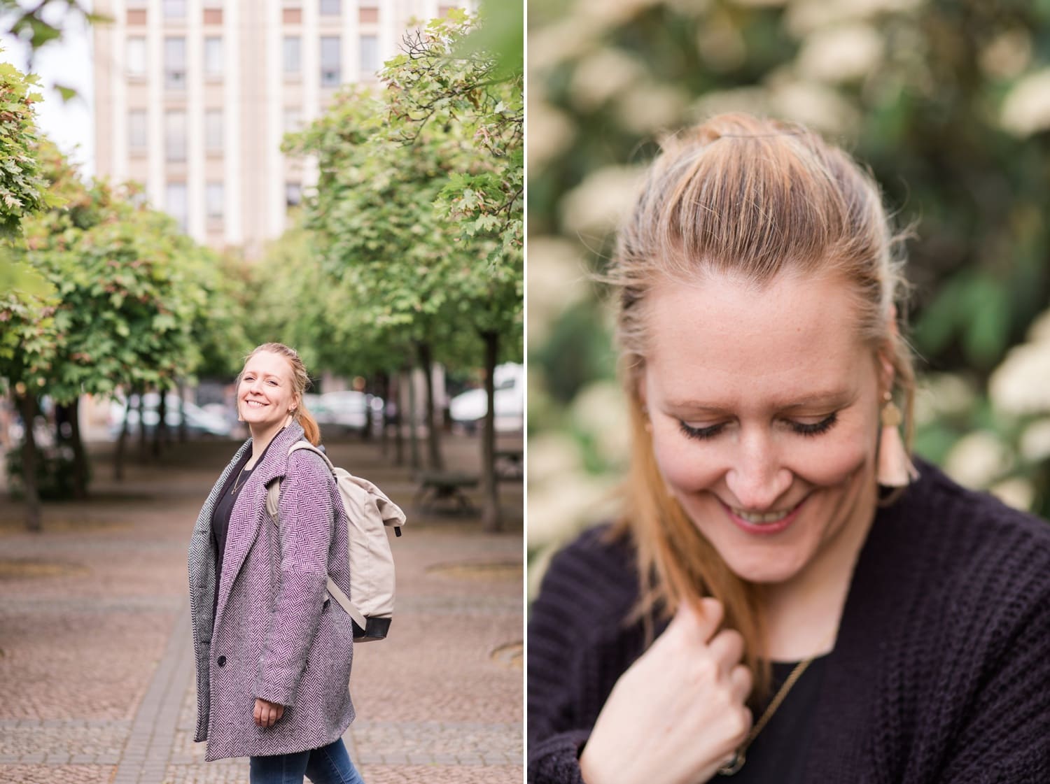 Portrait Aufnahmen mit Jennifer Thomas Fotografie in Berlin auf dem Gendarmenmarkt