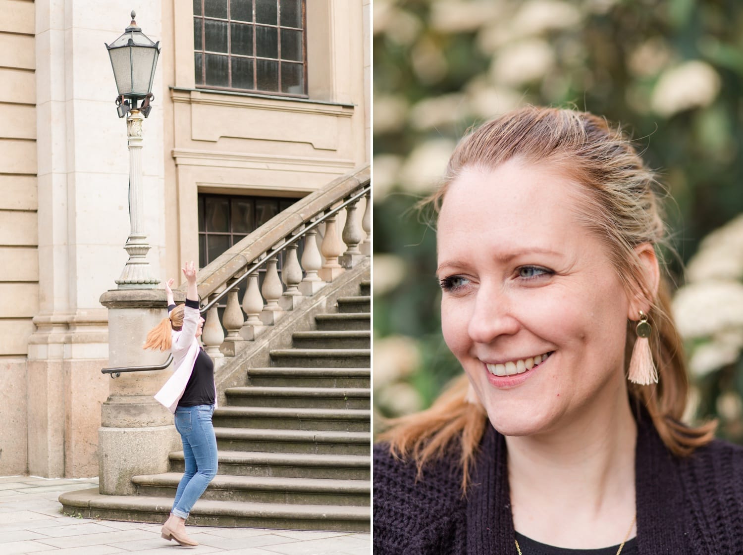 Portrait Aufnahmen mit Jennifer Thomas Fotografie in Berlin auf dem Gendarmenmarkt