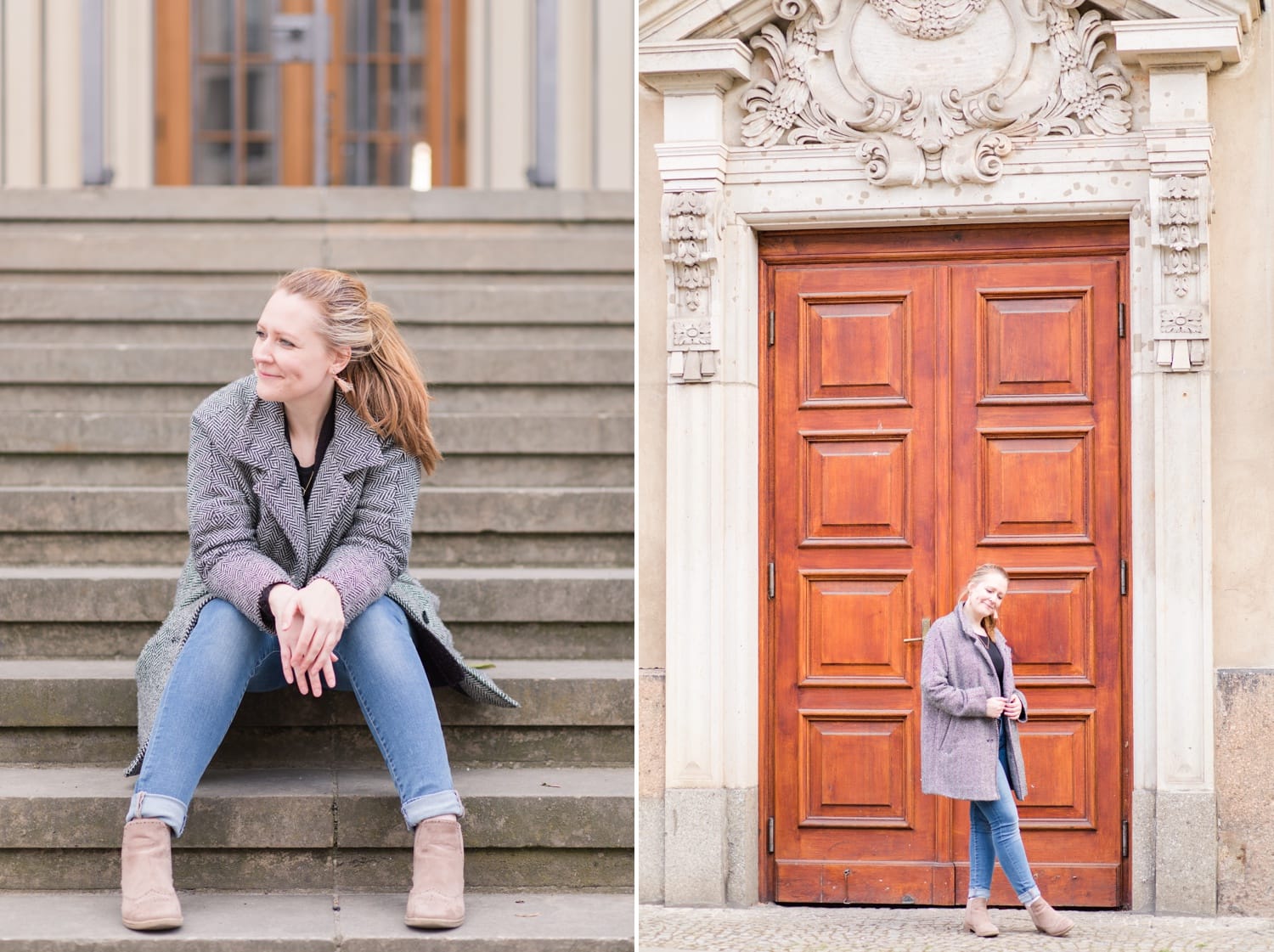 Portrait Aufnahmen mit Jennifer Thomas Fotografie in Berlin auf dem Gendarmenmarkt