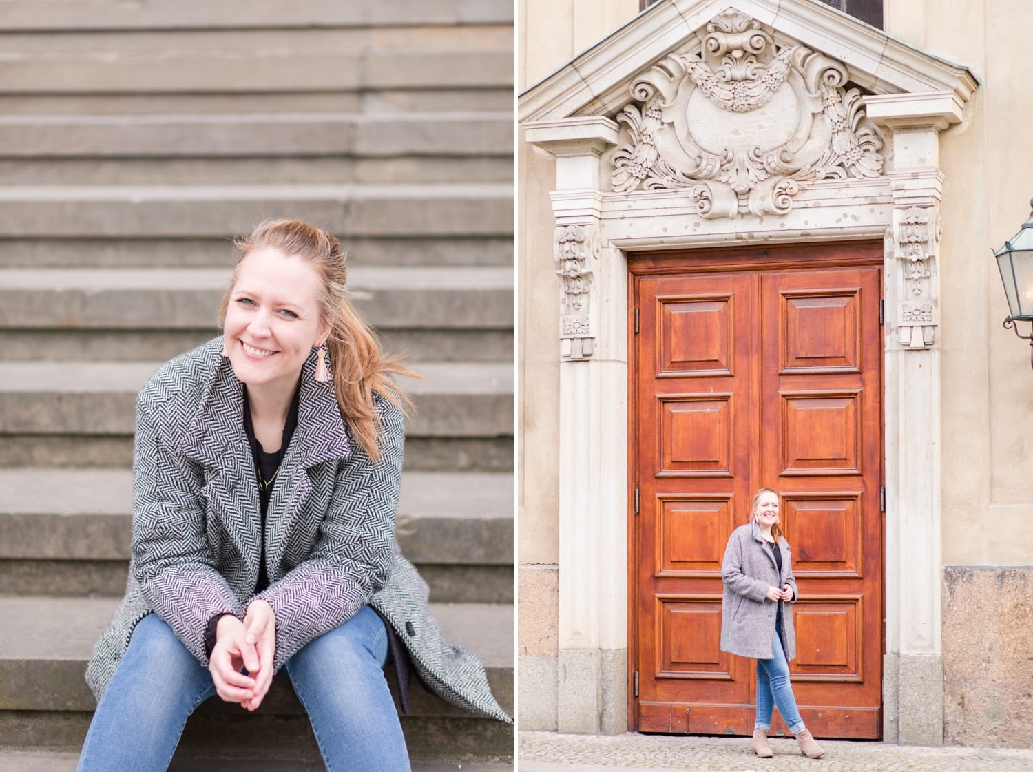 Portrait Aufnahmen mit Jennifer Thomas Fotografie in Berlin auf dem Gendarmenmarkt