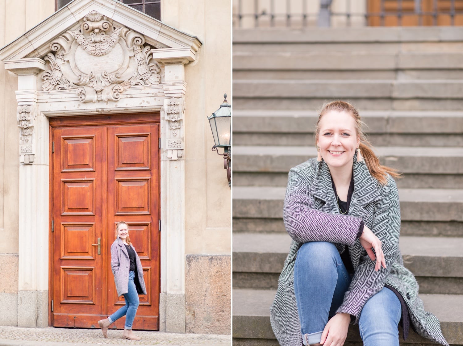 Portrait Aufnahmen mit Jennifer Thomas Fotografie in Berlin auf dem Gendarmenmarkt