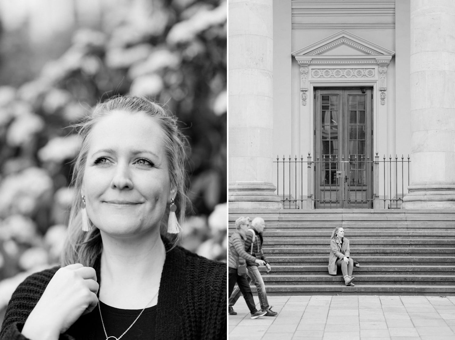 Portrait Aufnahmen mit Jennifer Thomas Fotografie in Berlin auf dem Gendarmenmarkt