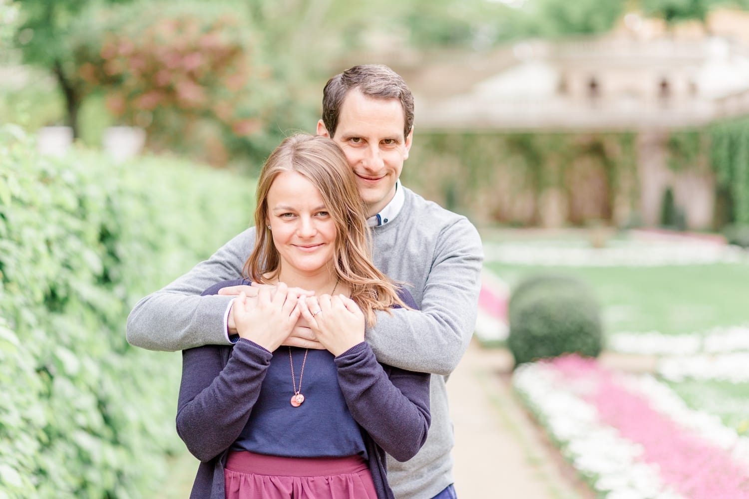 Verlobungsshooting mit Pariser Flair im Körnerpark Berlin mit Anke und Marc