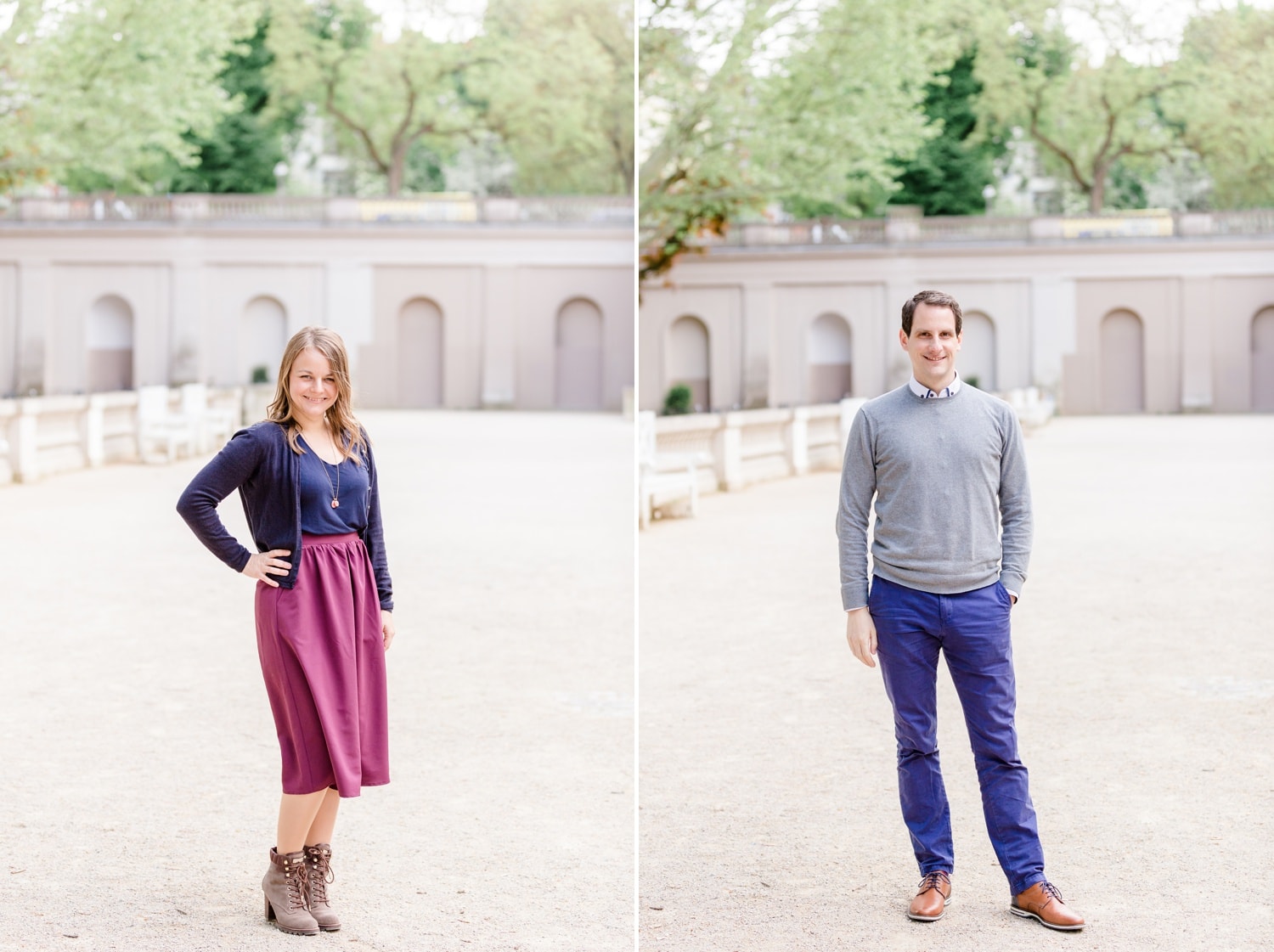 Verlobungsshooting mit Pariser Flair im Körnerpark Berlin mit Anke und Marc