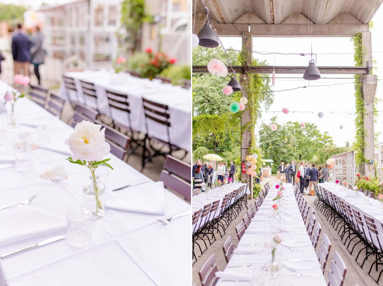 Urbane Garden Hochzeit von Nina und Willi in der Oberhafenkantine Berlin