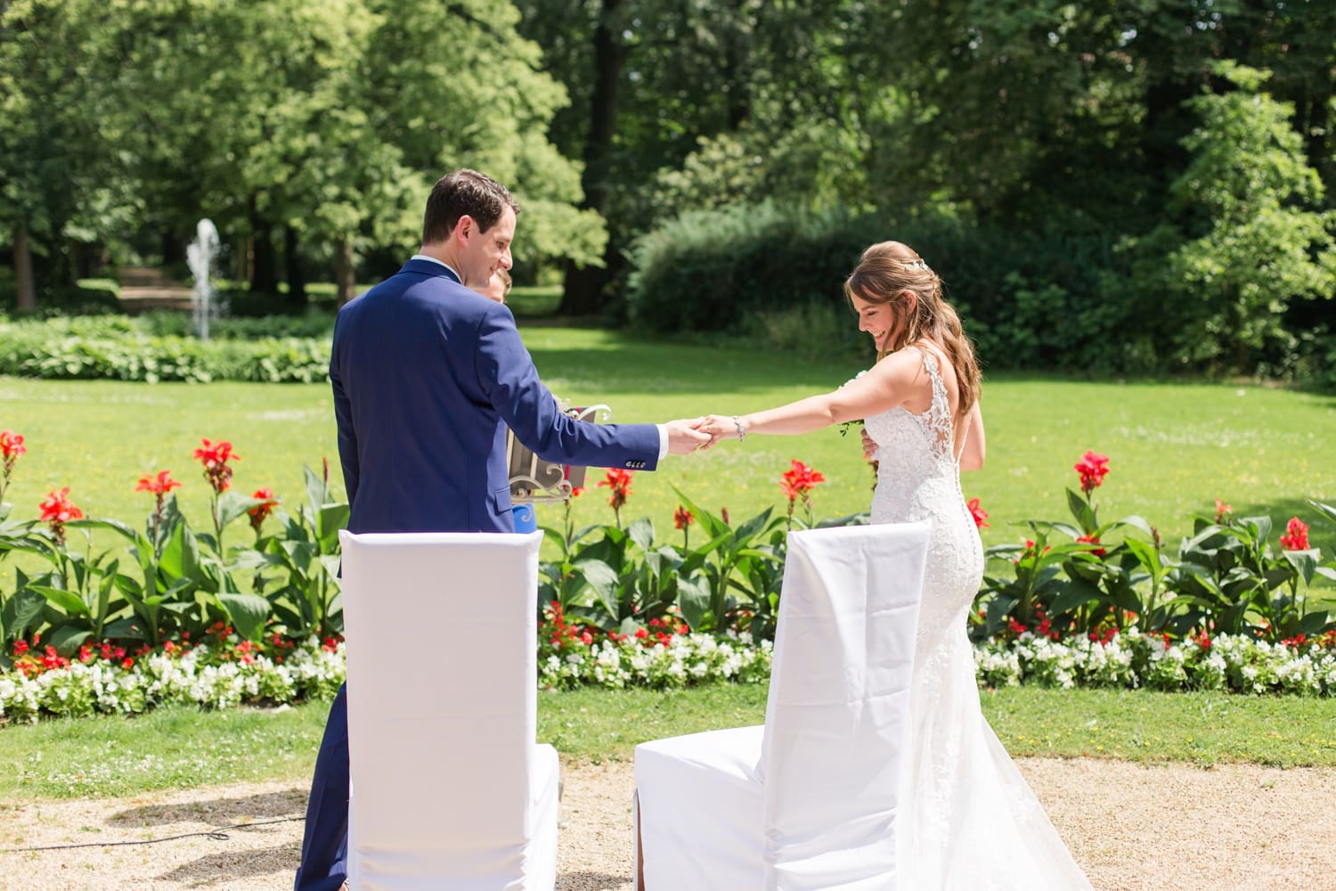 Sommerliche Hochzeit im Ochsenstall vom Schloss und Gutshof Britz Berlin