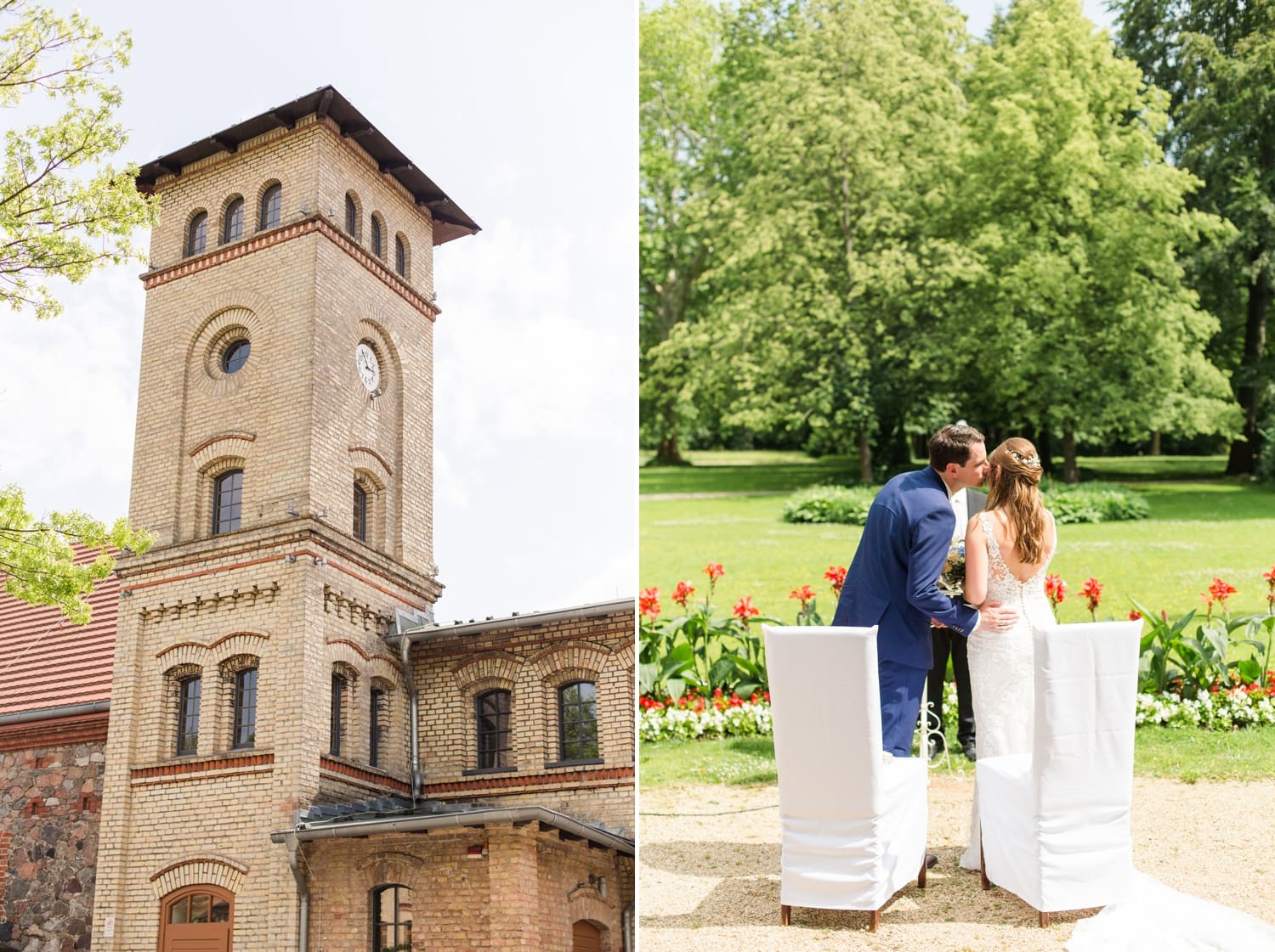 Sommerliche Hochzeit im Ochsenstall vom Schloss und Gutshof Britz Berlin