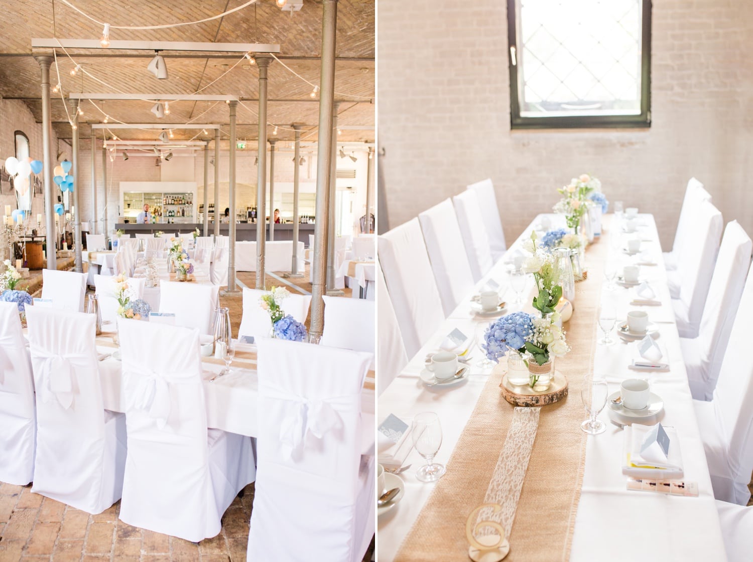 Sommerliche Hochzeit im Ochsenstall vom Schloss und Gutshof Britz Berlin