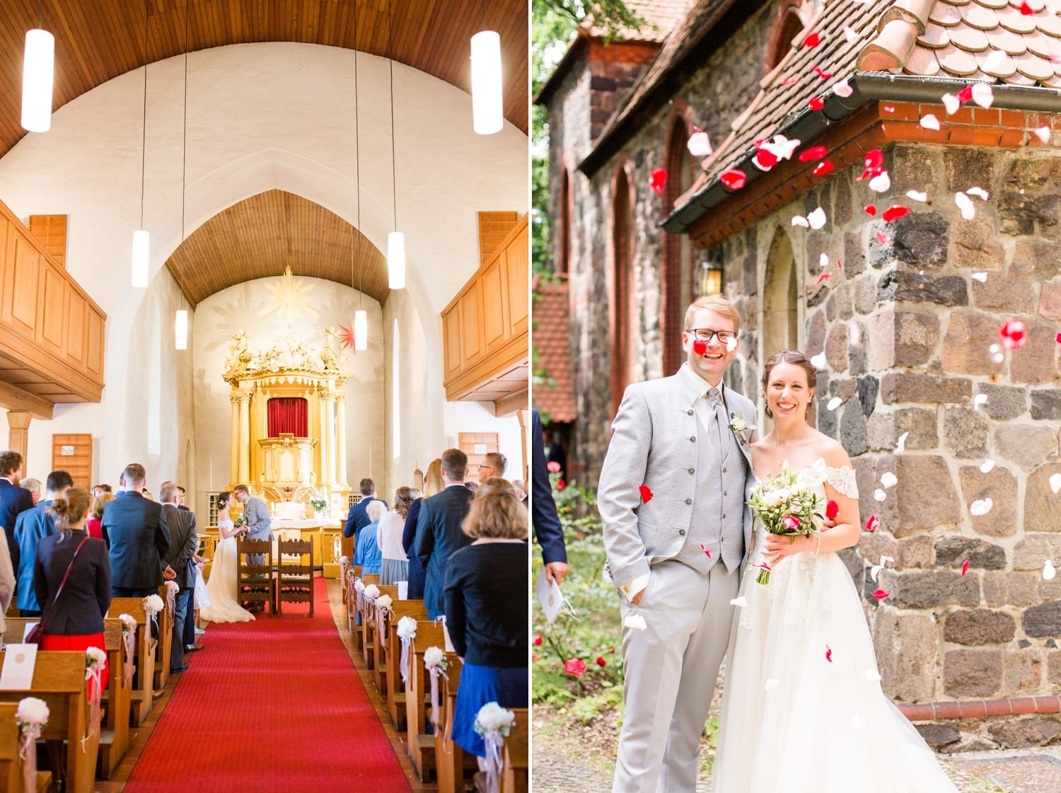 Wundervolle kirchliche Trauung in Britz von Svenja und Felix