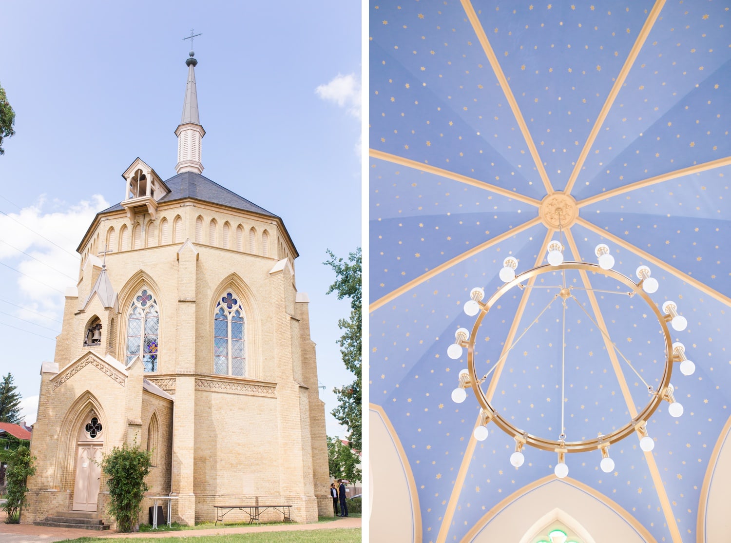 Standesamtliche Trauung mit Gartenfeier in der Alten Neuendorfer Kirche in Potsdam Babelsberg