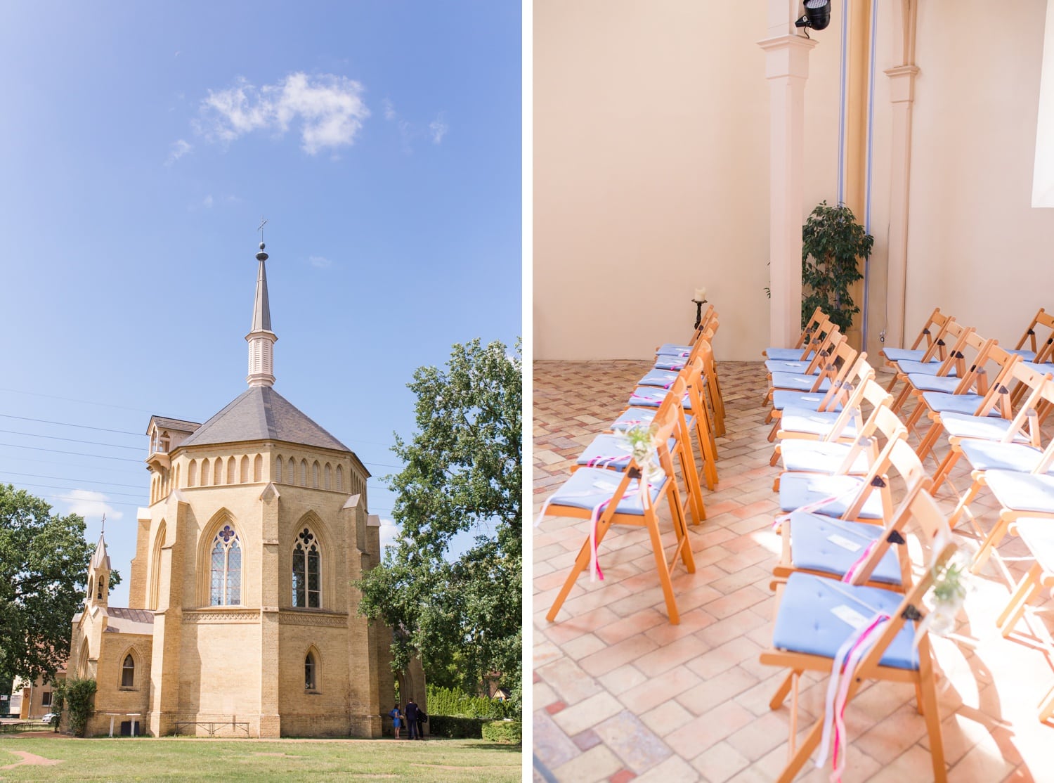 Standesamtliche Trauung mit Gartenfeier in der Alten Neuendorfer Kirche in Potsdam Babelsberg