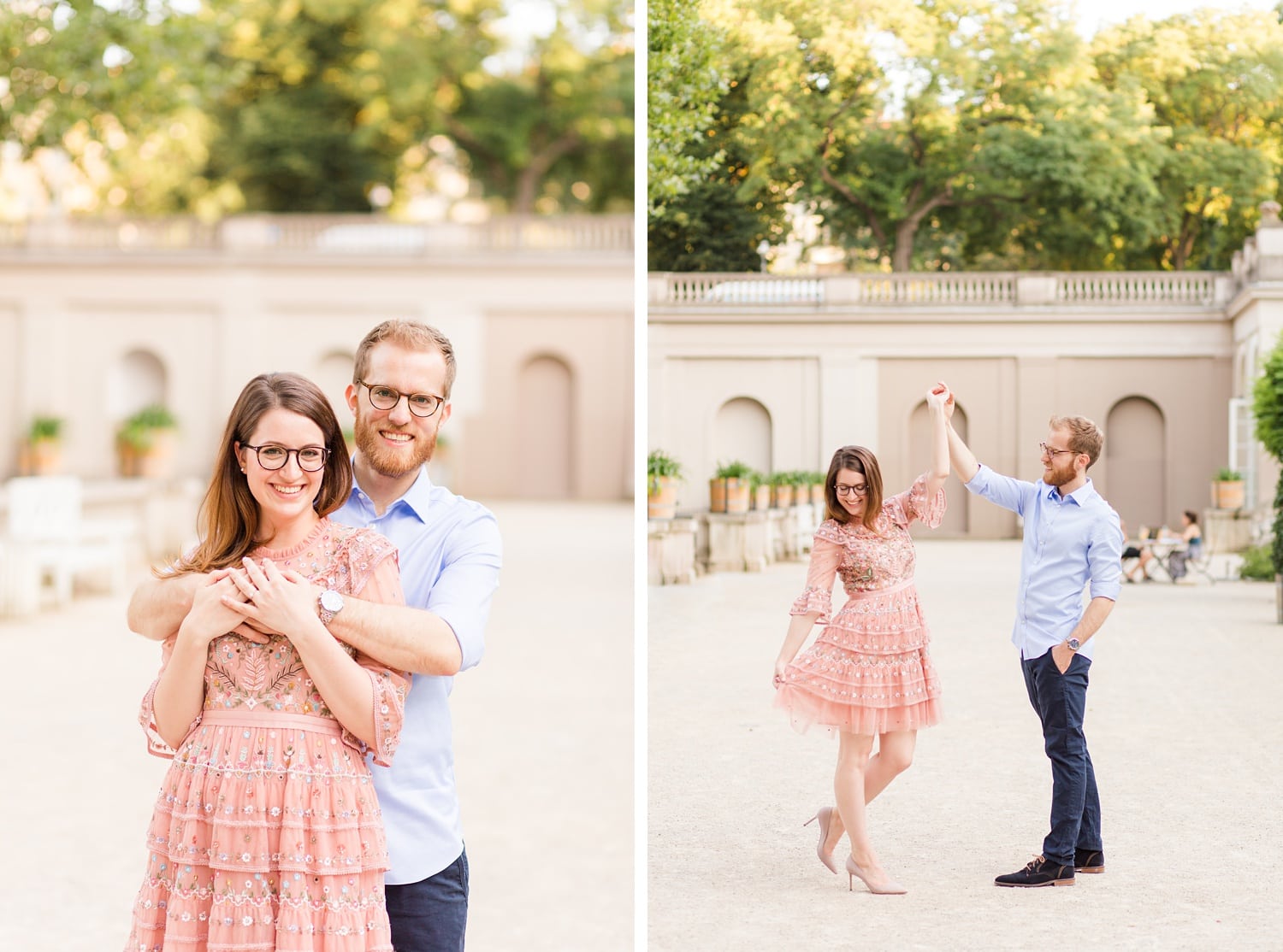 Spätsommerliches Verlobungsshooting mit Samantha und Immanuel im Körnerpark Berlin