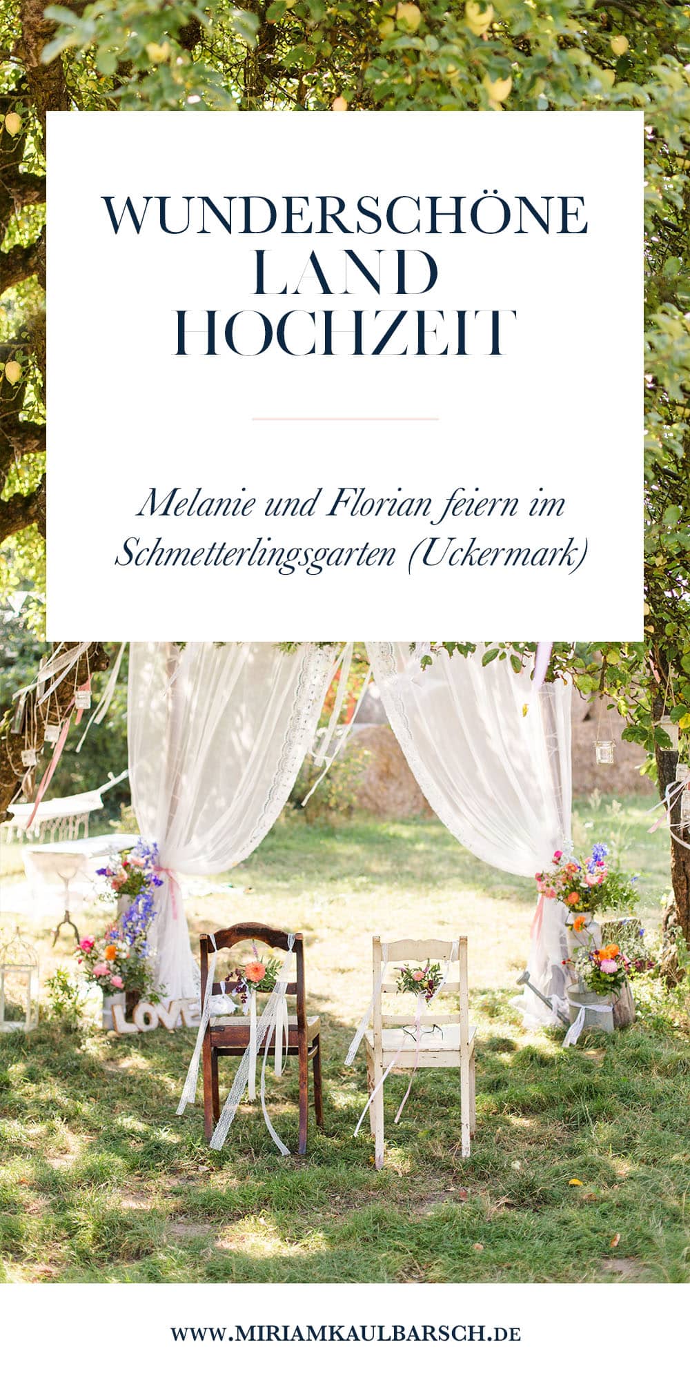 Wunderschöne Landhochzeit im Schmetterlingsgarten (Uckermark)