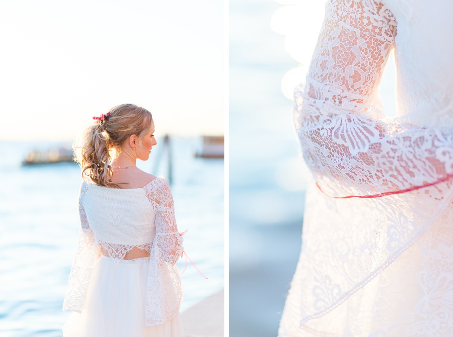 Bridal Portraits in Venedig am Wasser