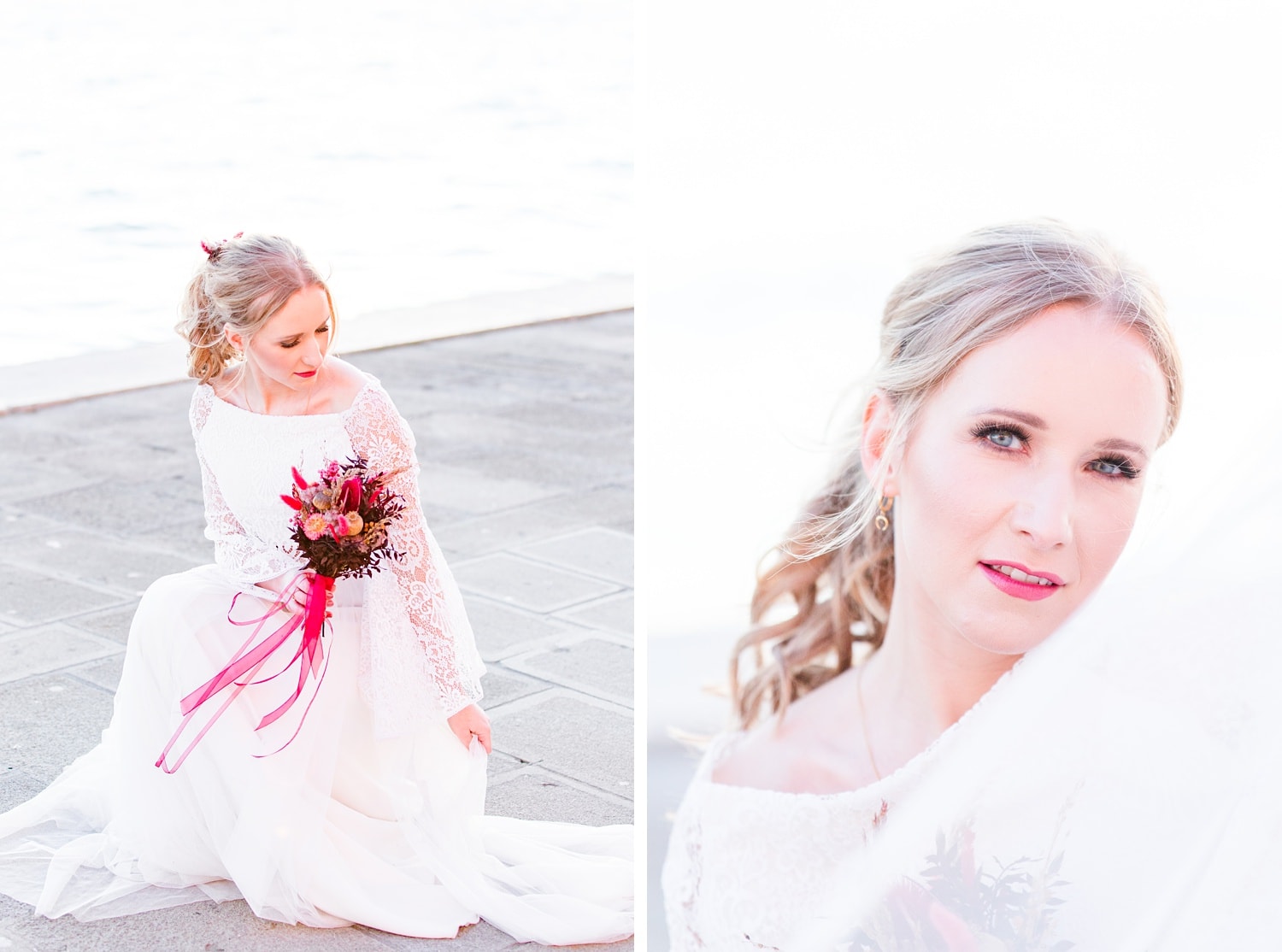 Bridal Portraits in Venedig am Wasser