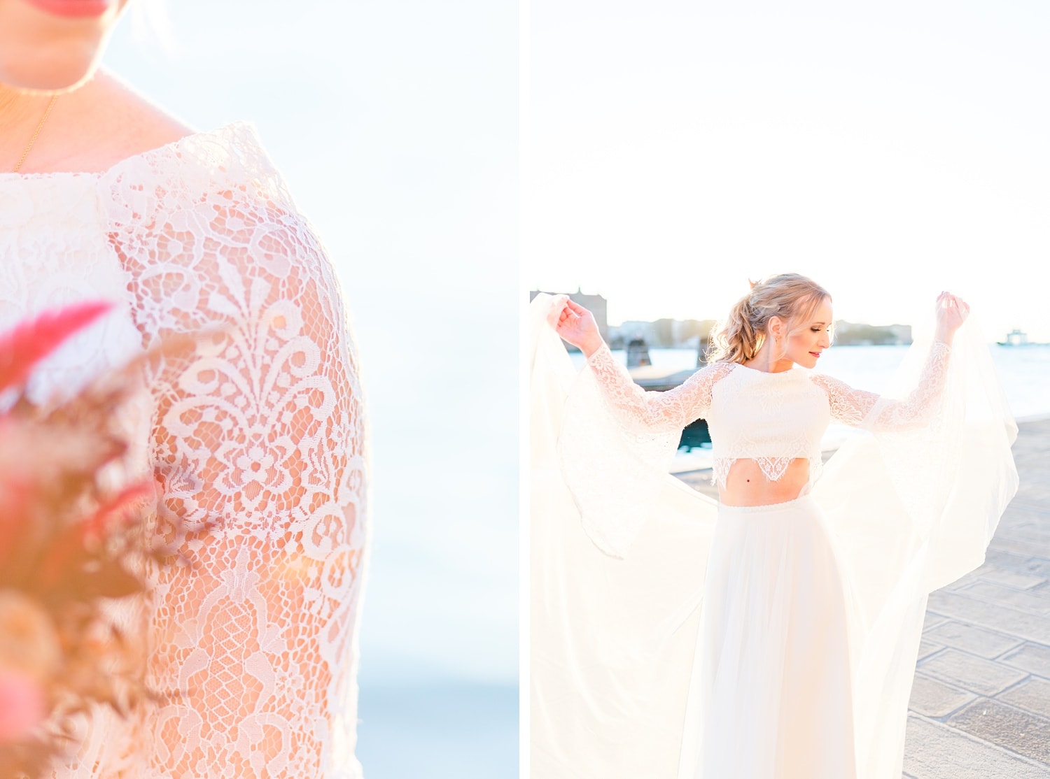 Bridal Portraits in Venedig am Wasser