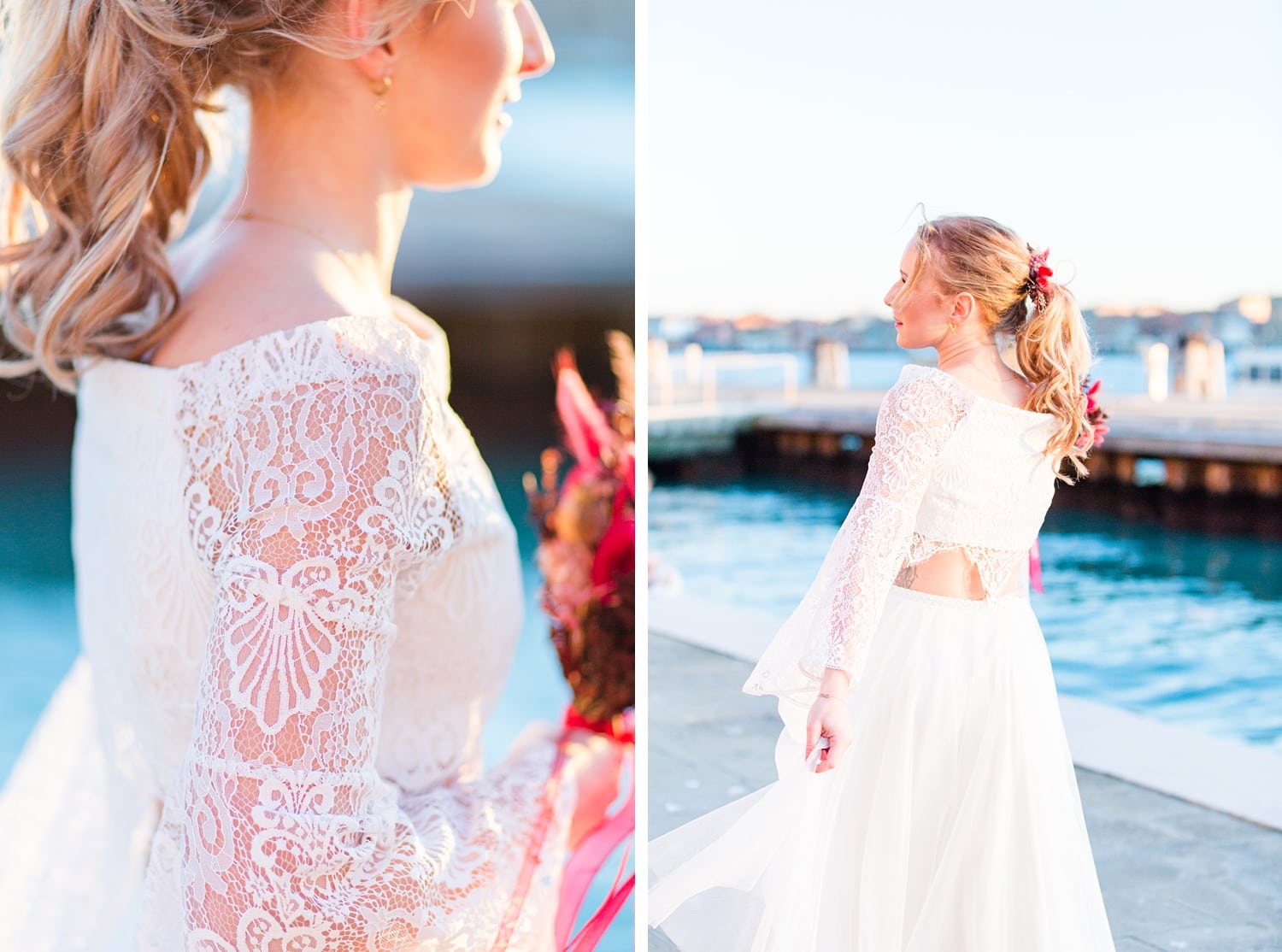 Bridal Portraits in Venedig am Wasser