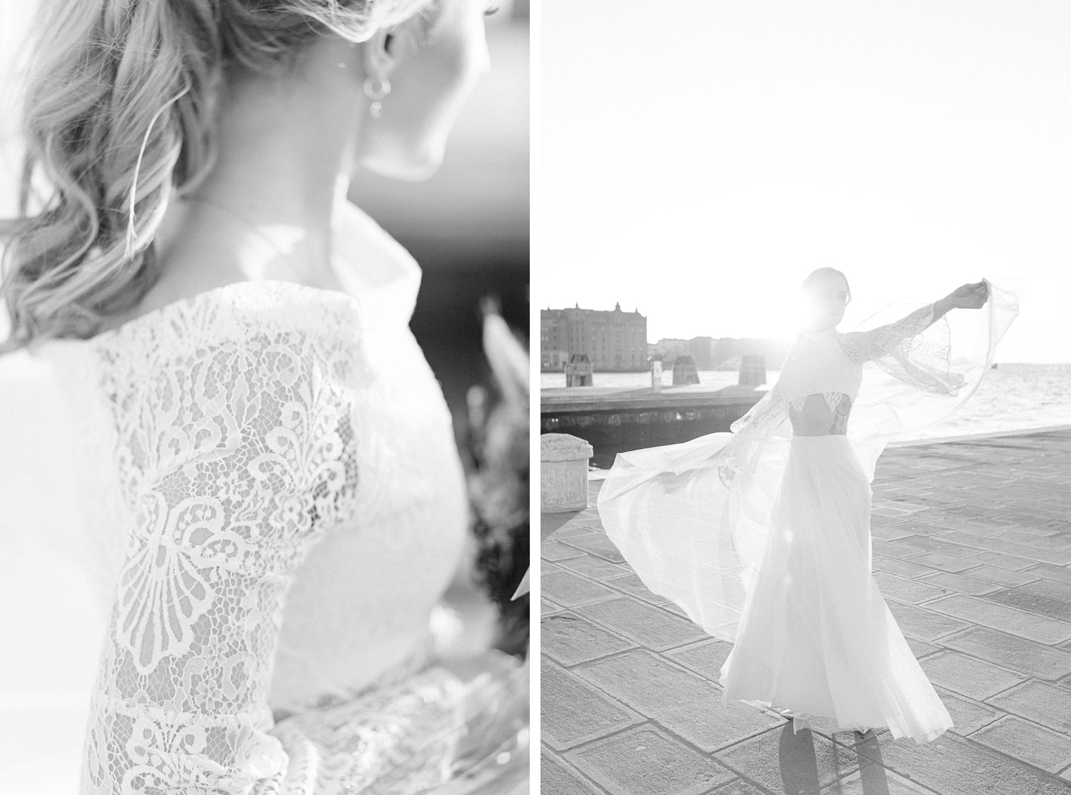 Bridal Portraits in Venedig am Wasser