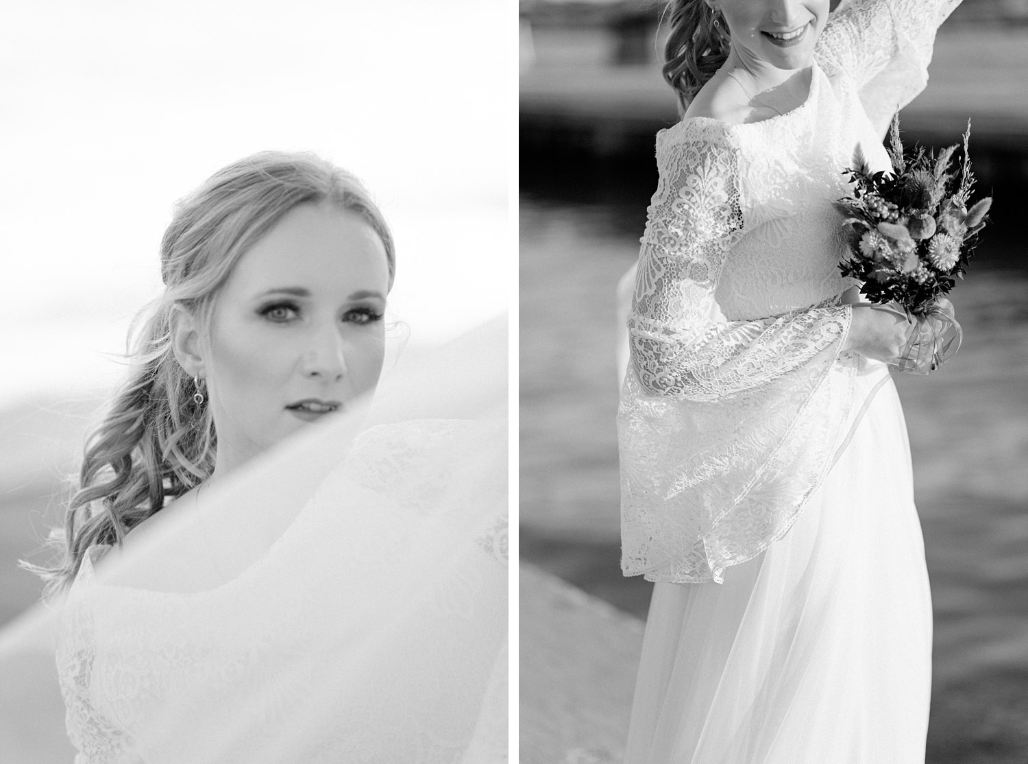 Bridal Portraits in Venedig am Wasser