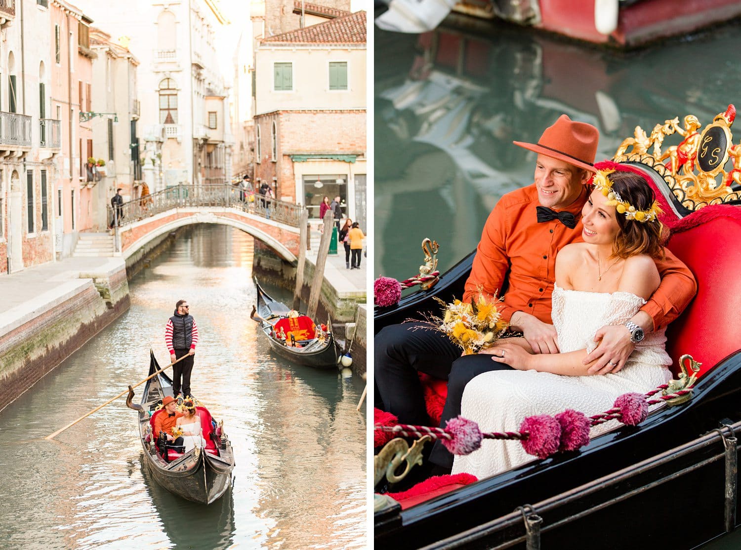 Venedig Shooting in einer Gondola