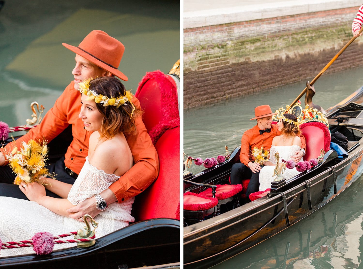 Venedig Shooting in einer Gondola