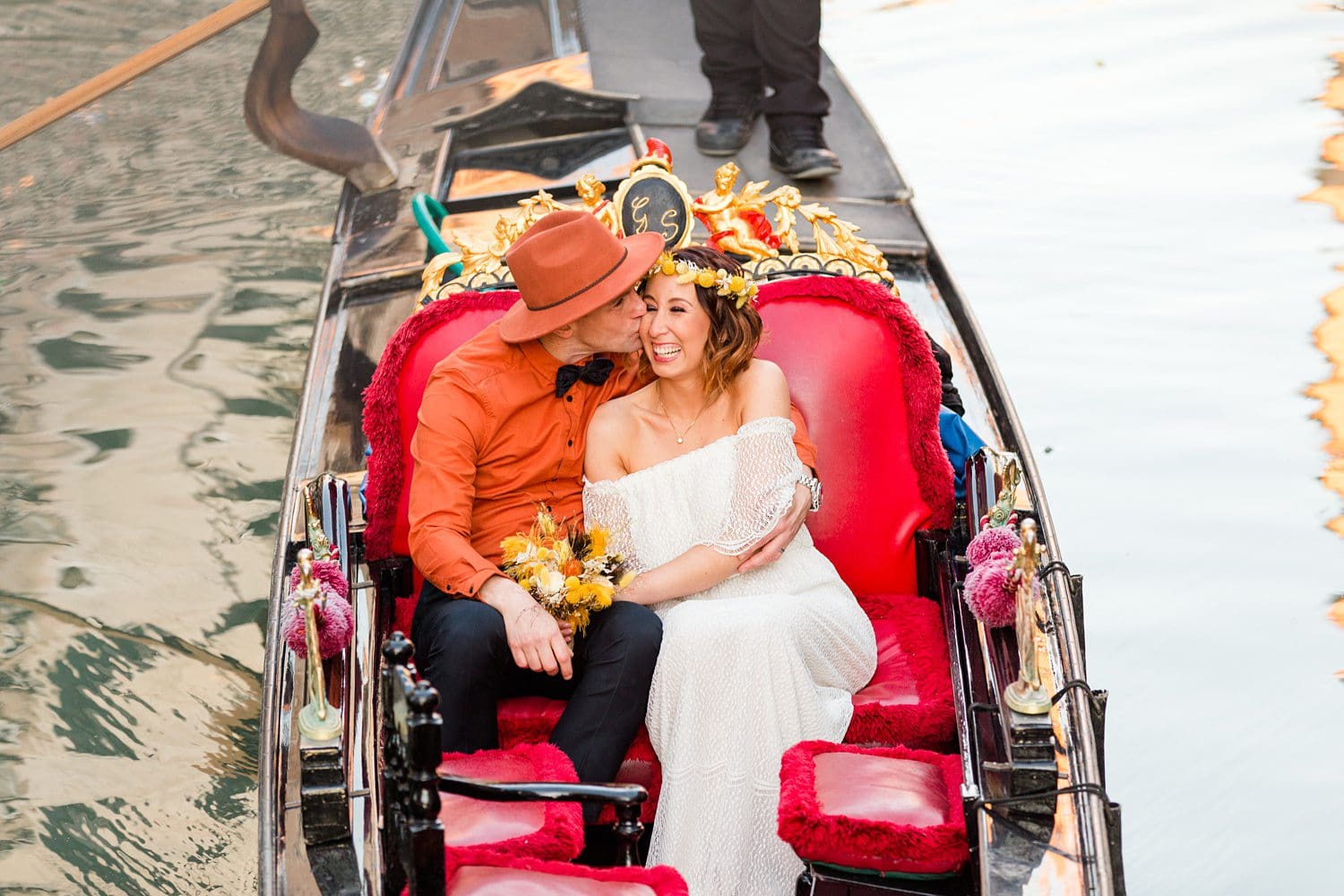 Venedig Shooting in einer Gondola