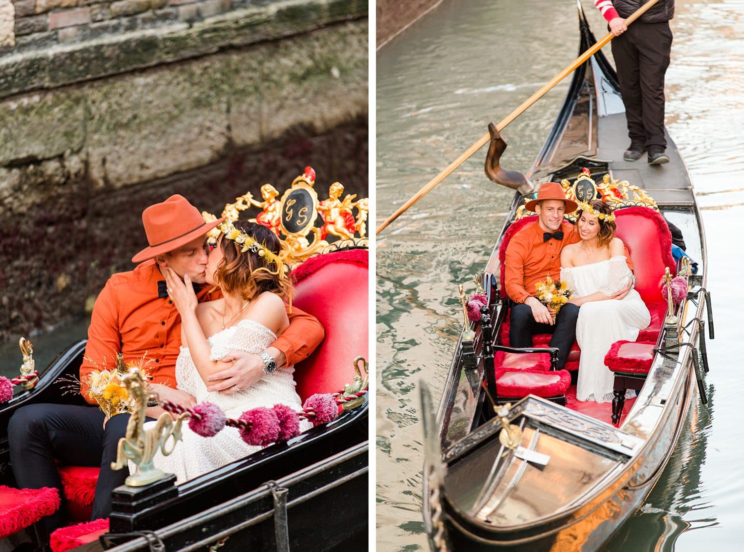 Venedig Shooting in einer Gondola