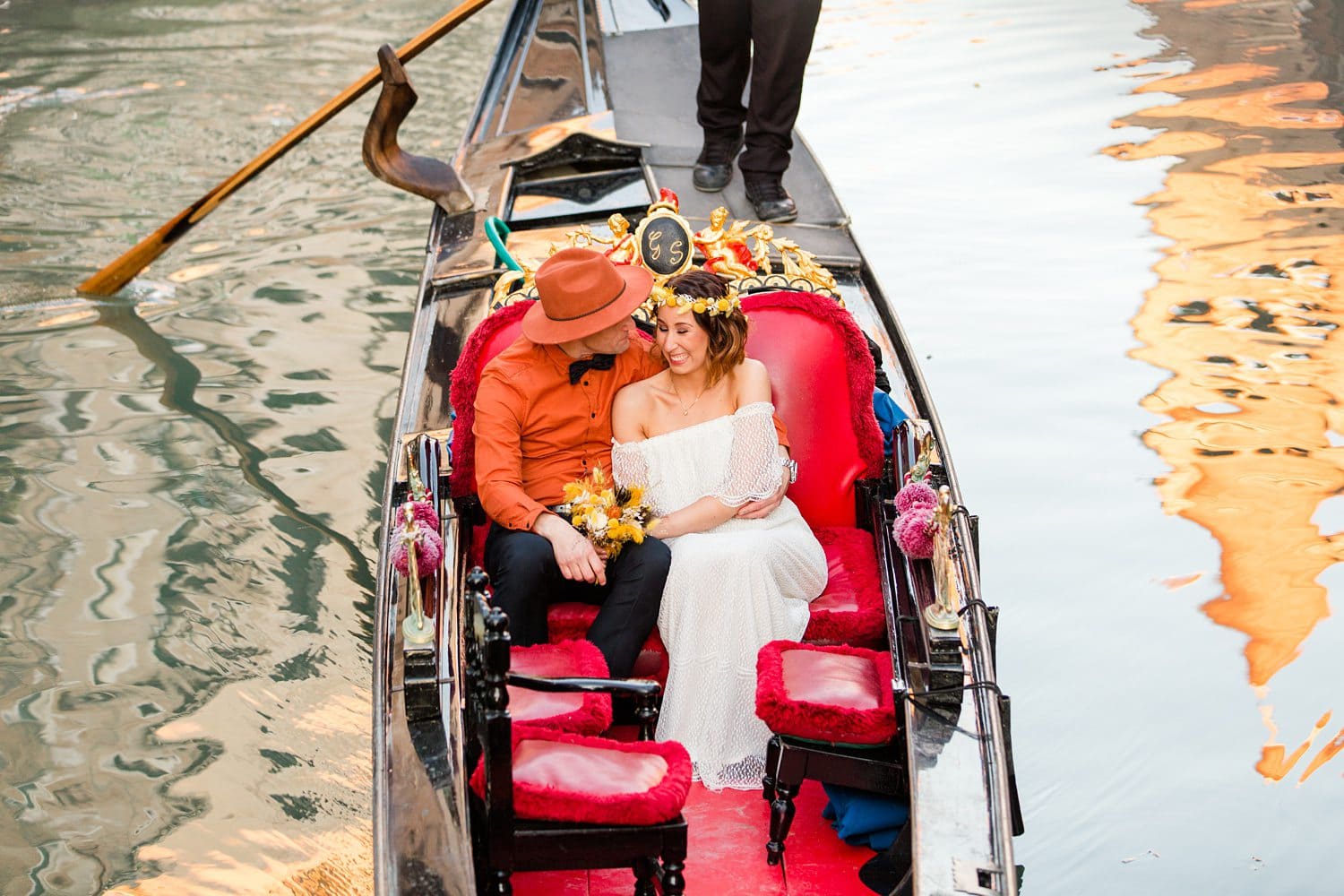 Venedig Shooting in einer Gondola