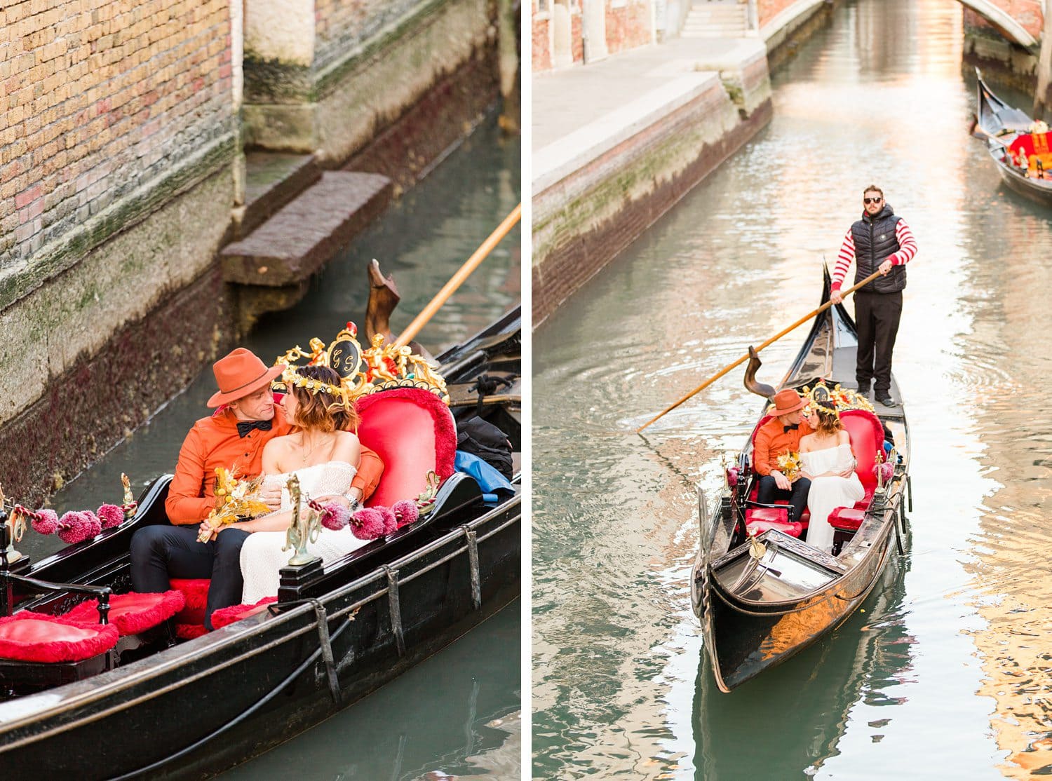 Venedig Shooting in einer Gondola