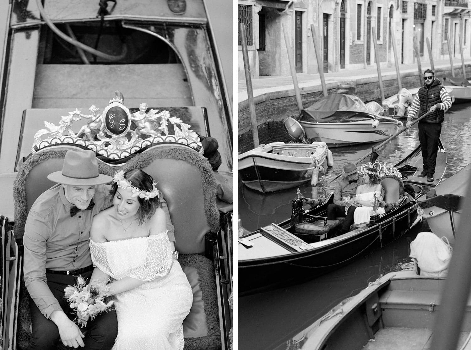 Venedig Shooting in einer Gondola