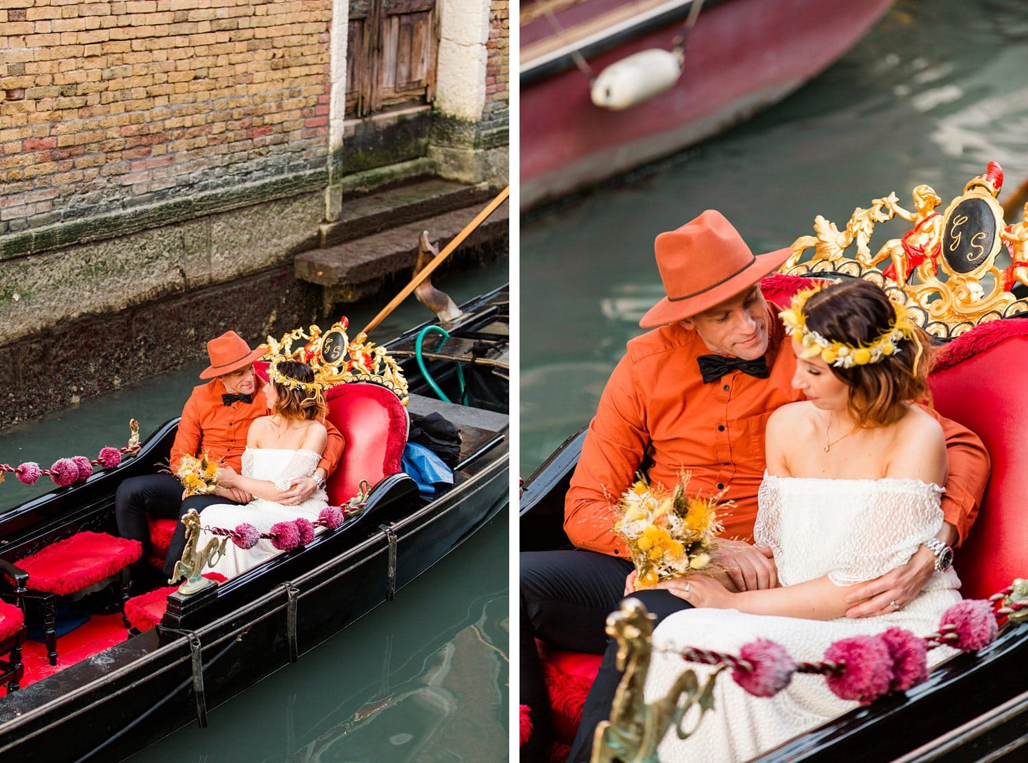 Venedig Shooting in einer Gondola