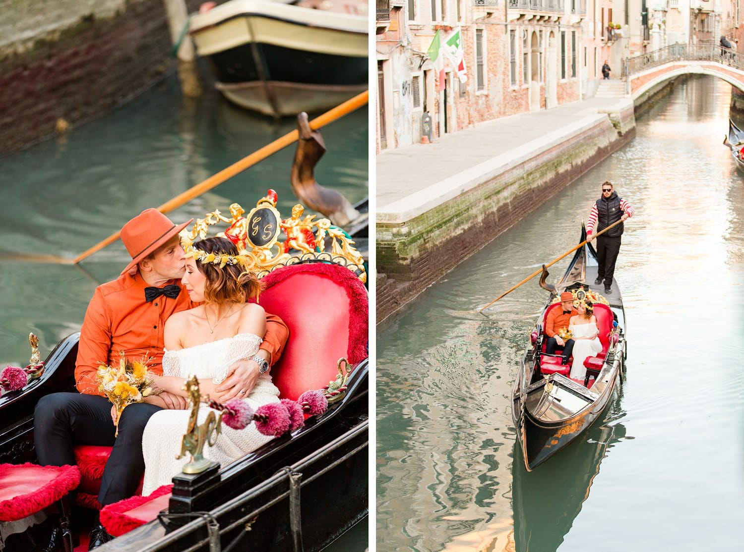 Venedig Shooting in einer Gondola