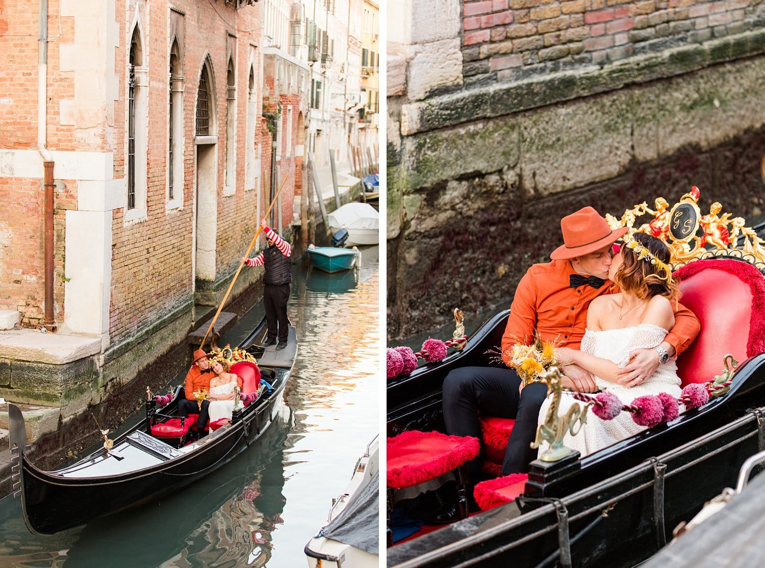 Venedig Shooting in einer Gondola