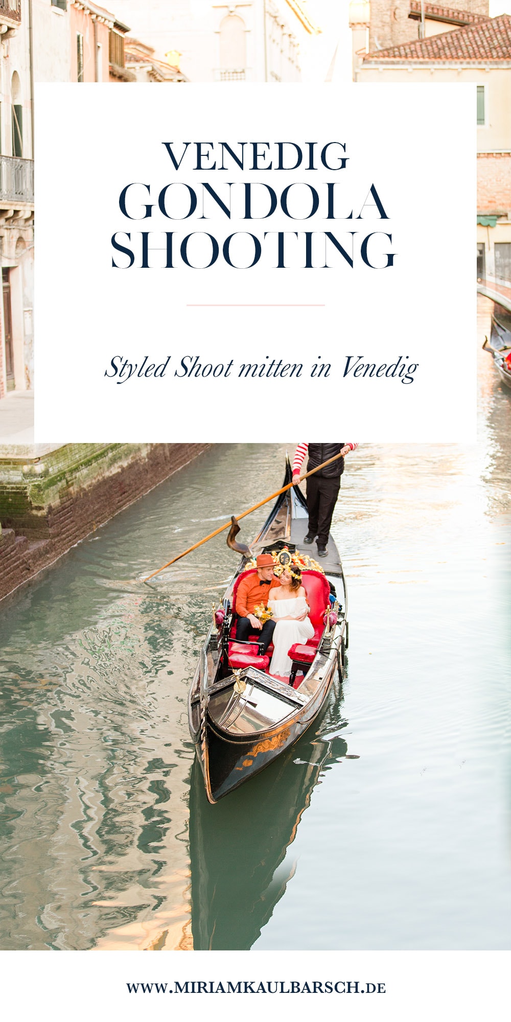 Venedig Shooting in einer Gondola