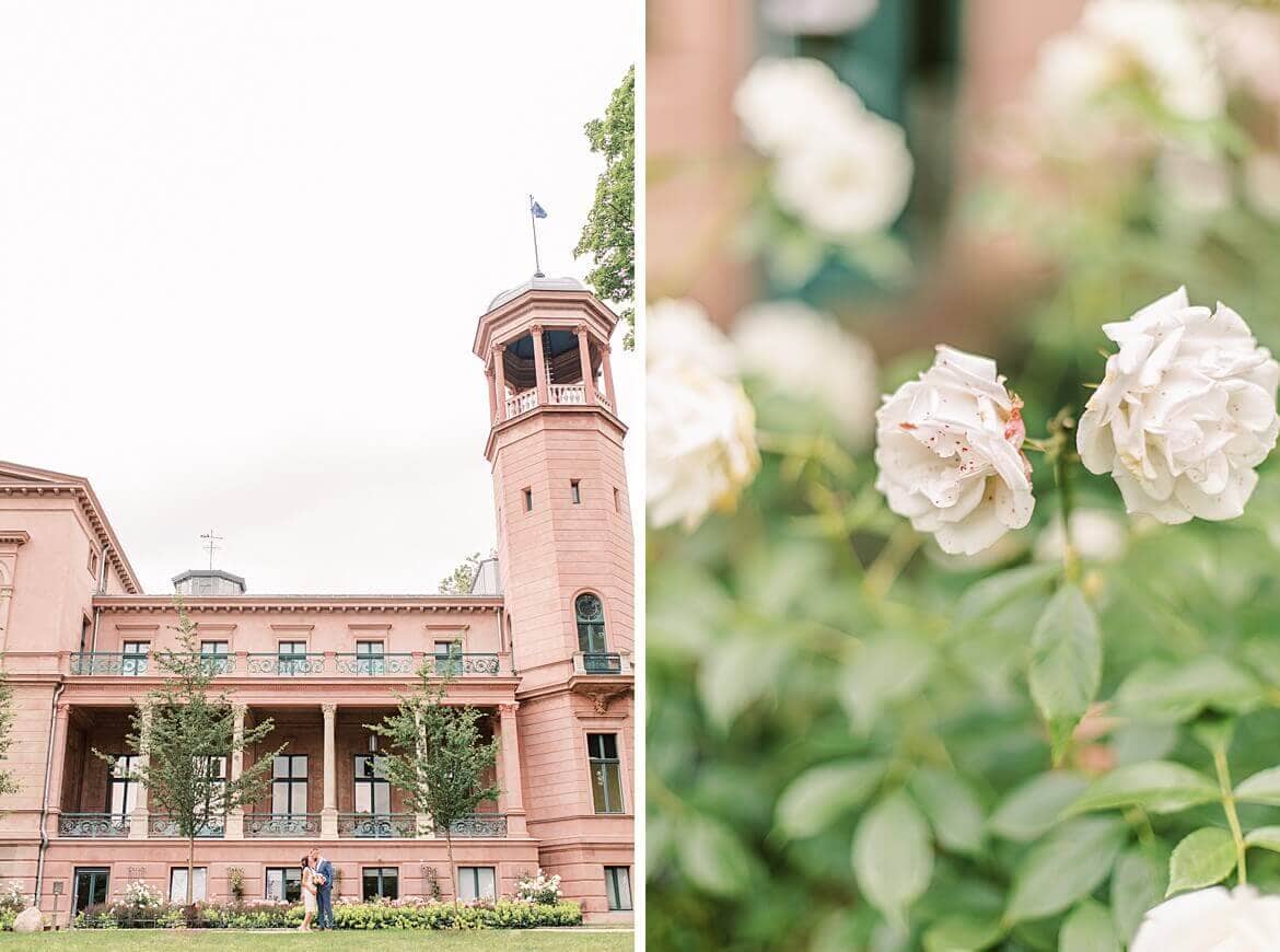 Intime Corona Hochzeit: Romantische Hochzeitsfotos im Park vom Schloss Biesdorf Berlin