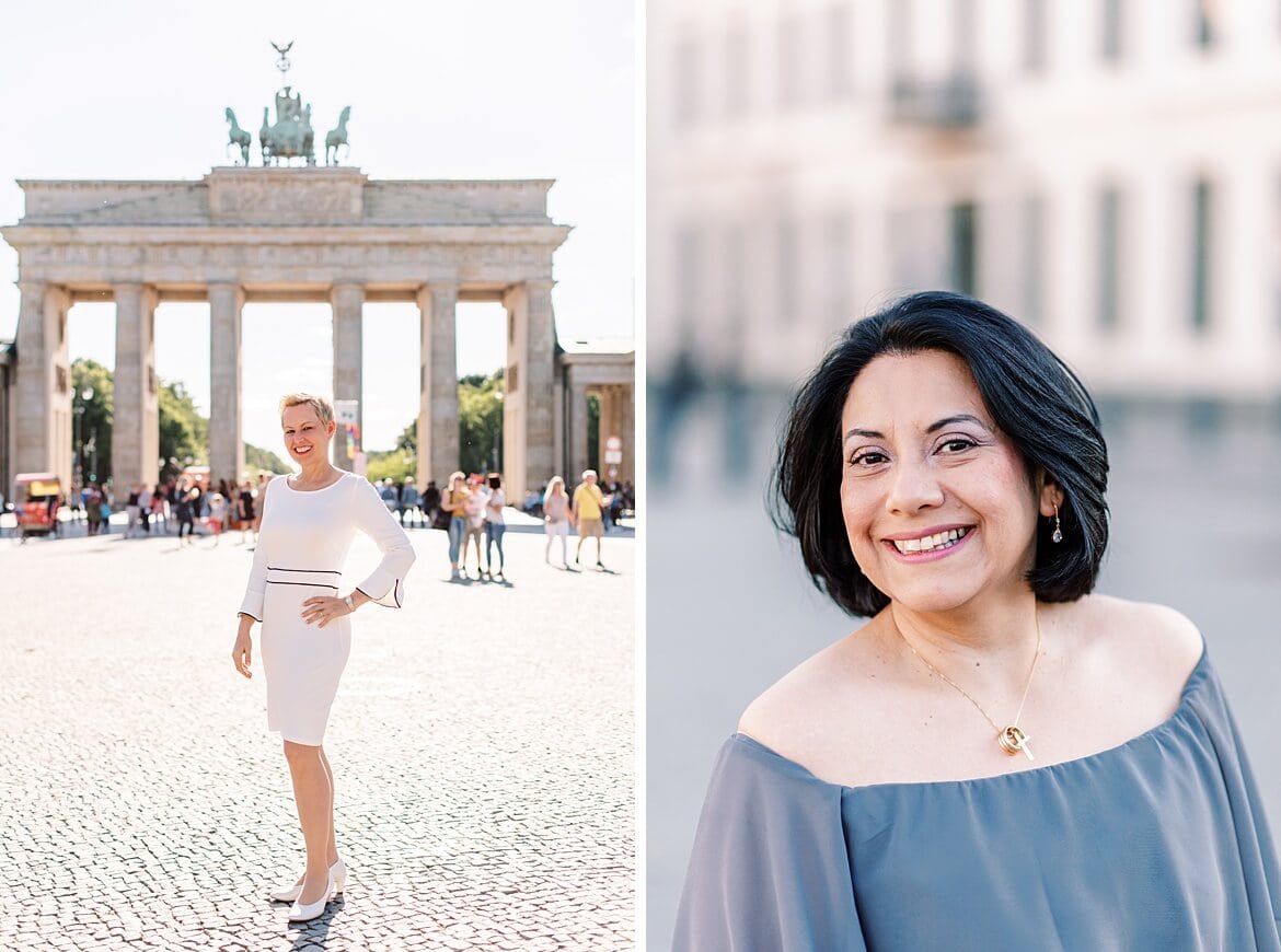 Sarah und Lili vor dem Brandenburger Tor Berlin