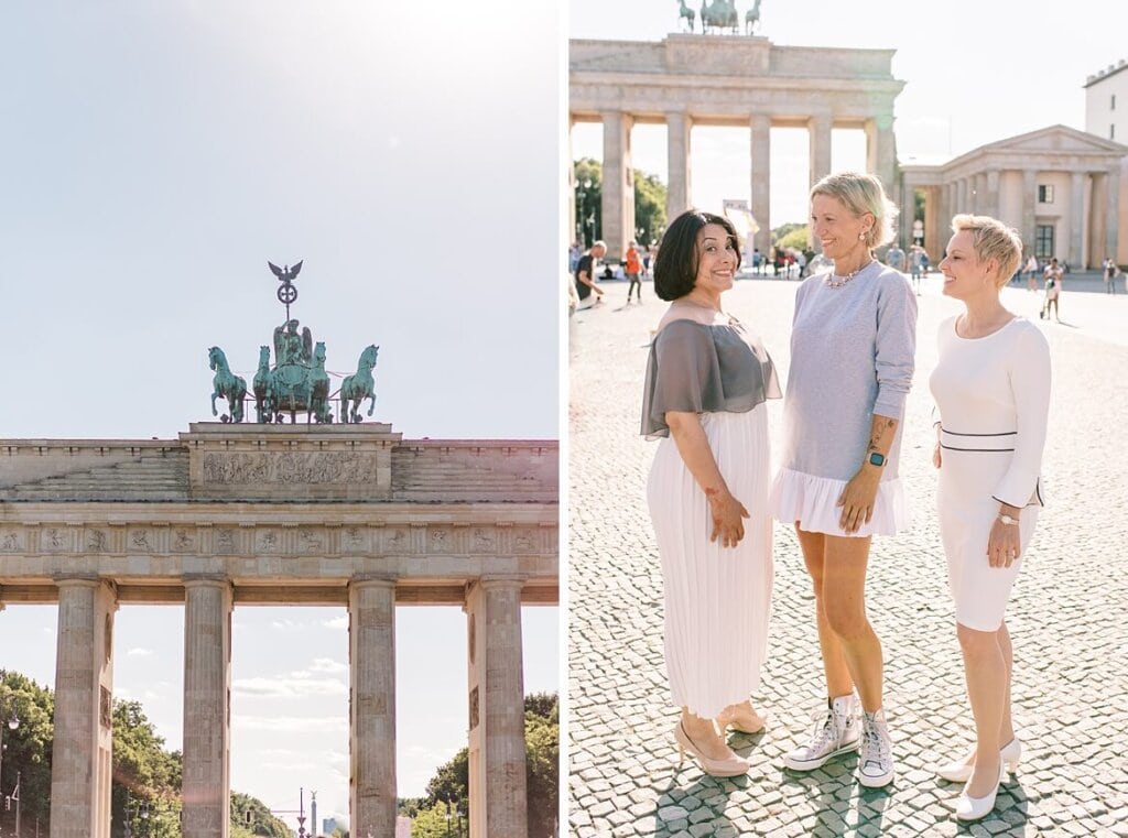 Brandenburger Tor Berlin und drei Frauen