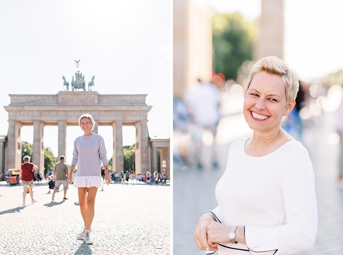 Portraits von Frauen vor dem Brandenburger Tor Berlin