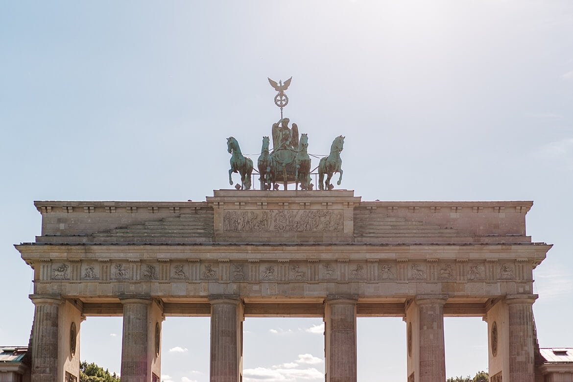 Obere Hälfte vom Brandenburger Tor Berlin