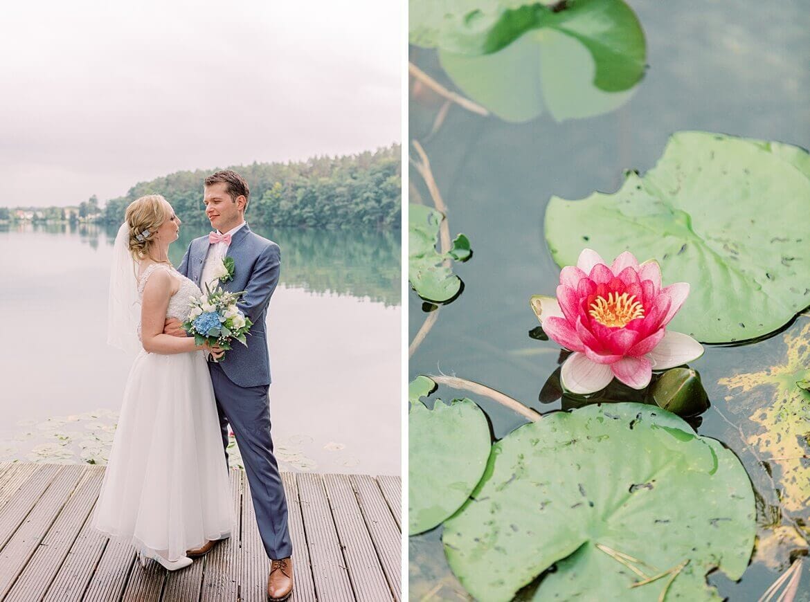 Brautpaar und Seerose