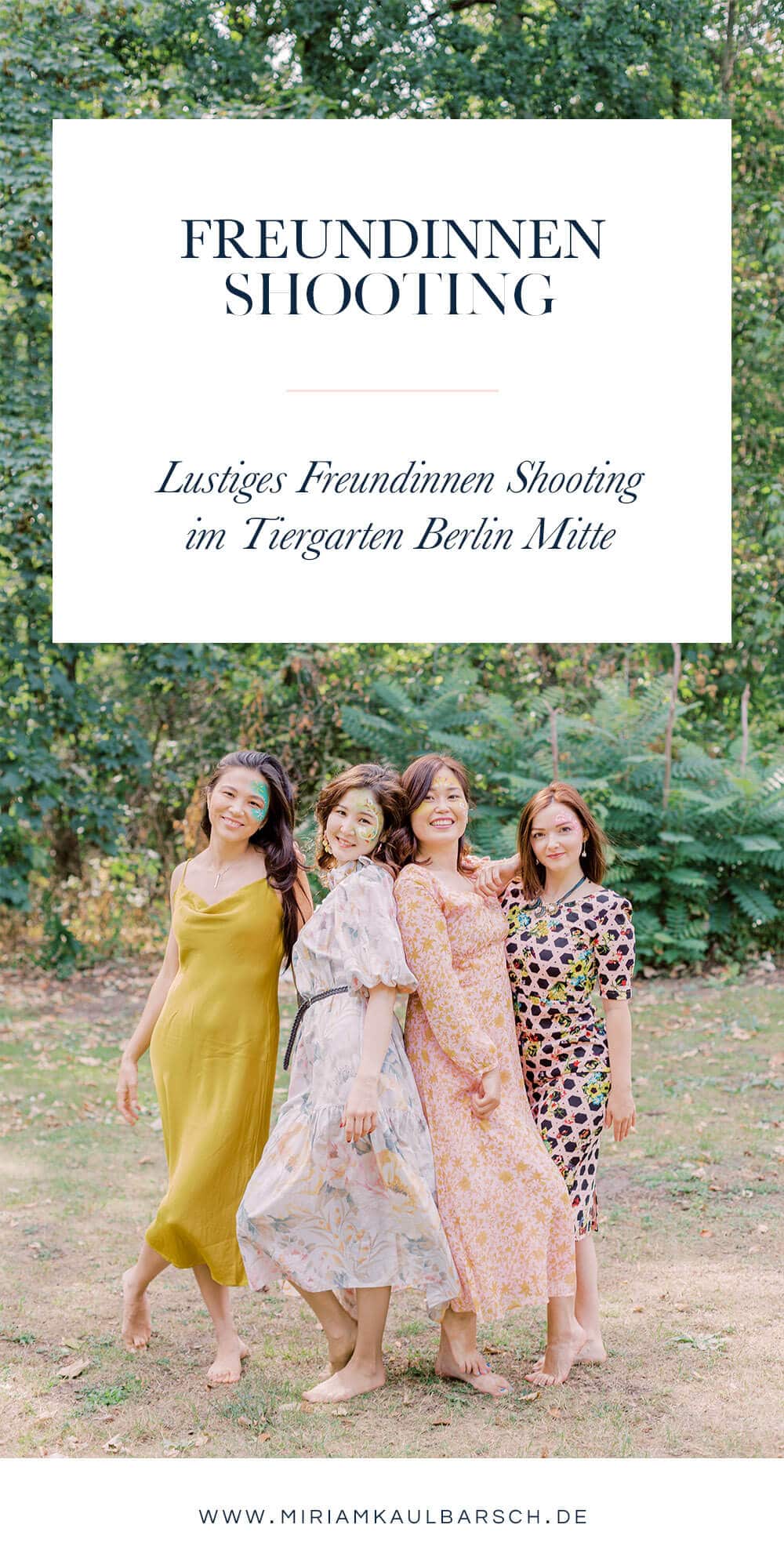 Lustiges Freundinnen Shooting im Tiergarten Berlin Mitte - mit Pastellkleidung und Gesichtsbemalung!