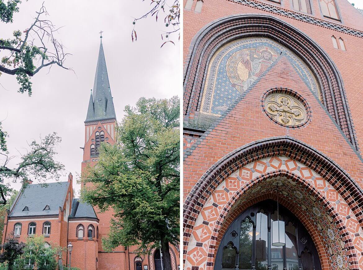 Außenaufnahme von Kirche in Berlin Wilhelmsaue