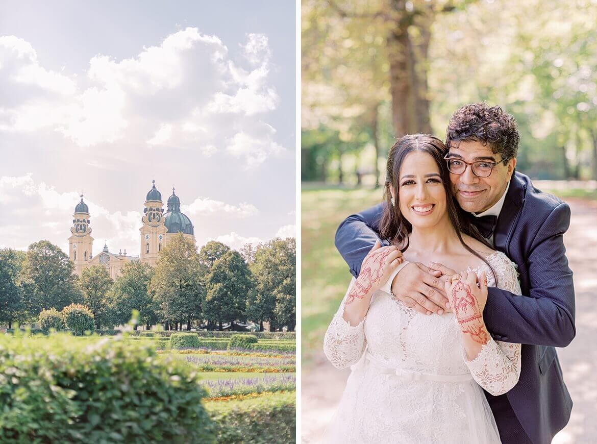 Brautpaar im Englischen Garten München